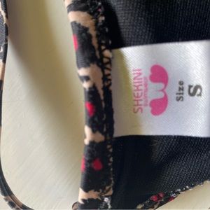 Shein pink leopard print bikini